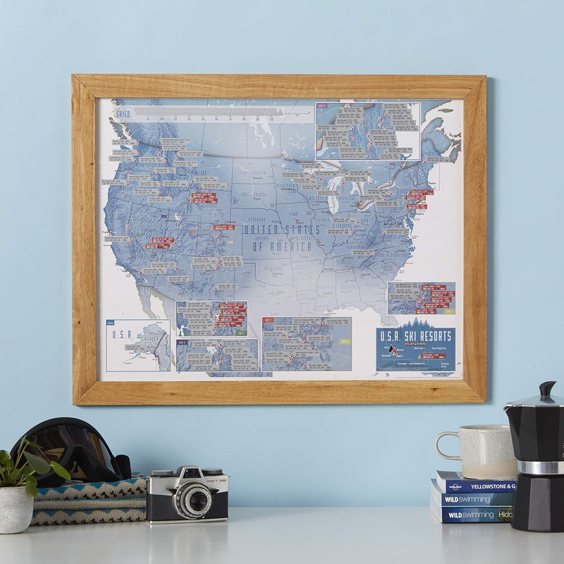 Maps International - Scratch Off USA Map Skiing Print - 17 x 22 inches - Image 5